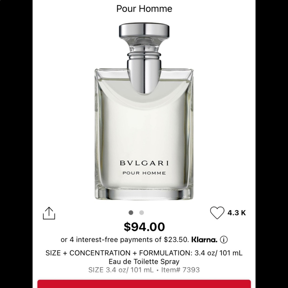 Bvlgari Pour Homme